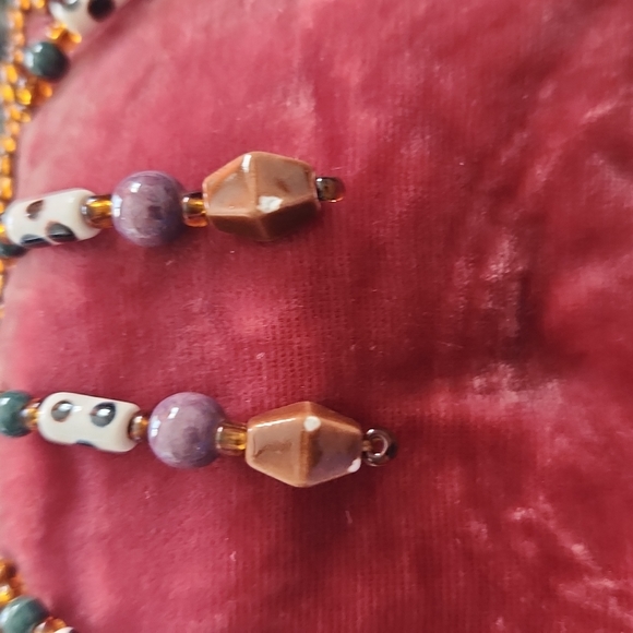 Boho 100% Silk Velvet & Beads Crossbody Mini Bag/Purse - Picture 8 of 12